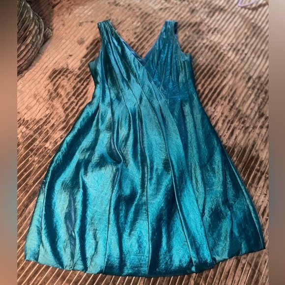 Vintage Emerald Satin Bubble Dress | Size 8 US - Picture 12 of 12